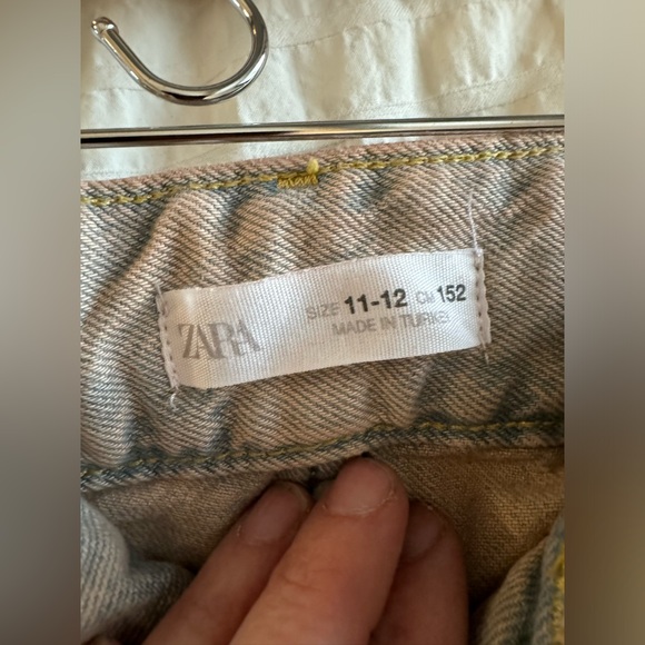 Zara Girls Pink over dyed wide leg jeans - Picture 2 of 6